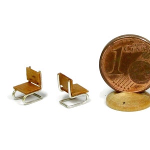 micro chairs, handmade in 1/144 scale image 1