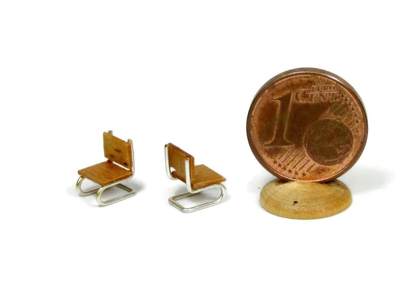 micro chairs, handmade in 1/144 scale image 1
