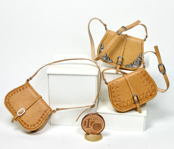 WESTRIDE 【LEATHER MINI SHOULDER BAG】 Miniature Leather Shoulder Bag, 1/12 Scale - Etsy
