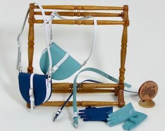 Set of bag, gloves and belt, 1/12 scale