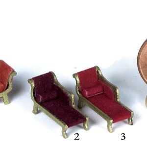 Miniature chaise Longue in various colors, handmade, 1/144 scale image 5