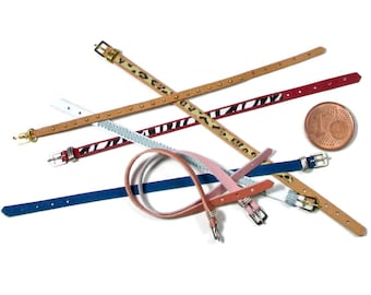 Miniature leather belts with buckle, 1/12 scale