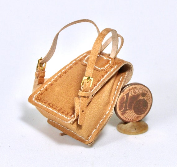 Miniature Leather Backpack, 1/12 Scale - Etsy