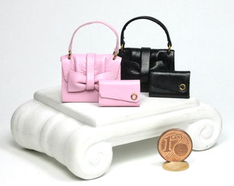 Miniature bag with bow, 1/12 scale