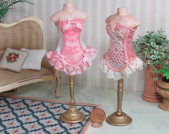 Miniature mannequin corset 1/12 scale
