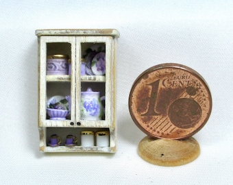 Cabinet with pottery, 1/48 scale