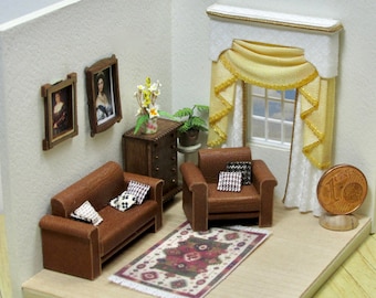 Modern upholstered furniture, various models, 1/48 scale