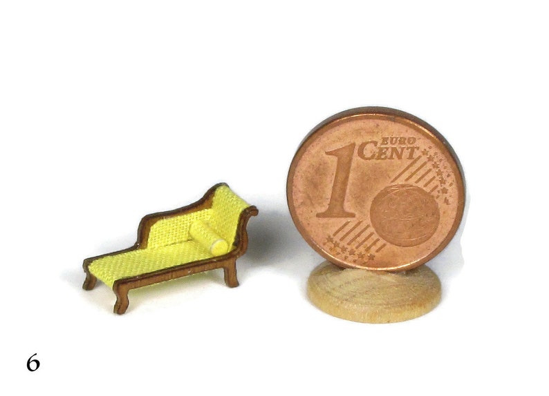 Miniature chaise Longue in various colors, handmade, 1/144 scale n.6