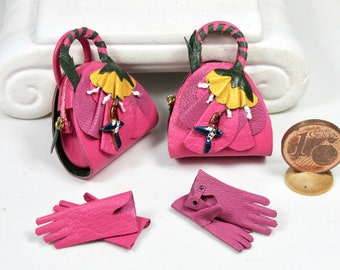 Here is the hummingbird! Miniature handbag in the shape of a flower, 1/12 scale