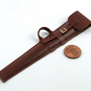 Miniature leather case for shotgun, 1/12 scale image 3