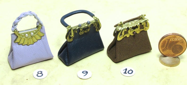 Miniature vintage handbags 1/12 scale | Etsy