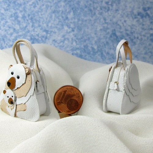 Here's a mother bear! Fantastic shops handbag, leather, 1/12 scale