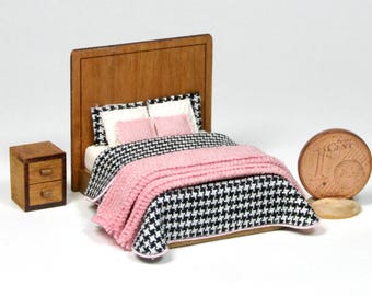 miniature beds and nightstand , 1/48 scale