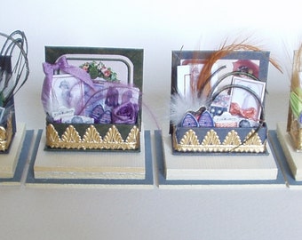 Miniature display container for haberdashery accessories 1/12 scale