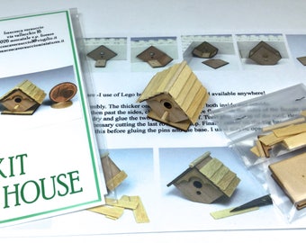 kit for the construction of a bird house, scale 1/12