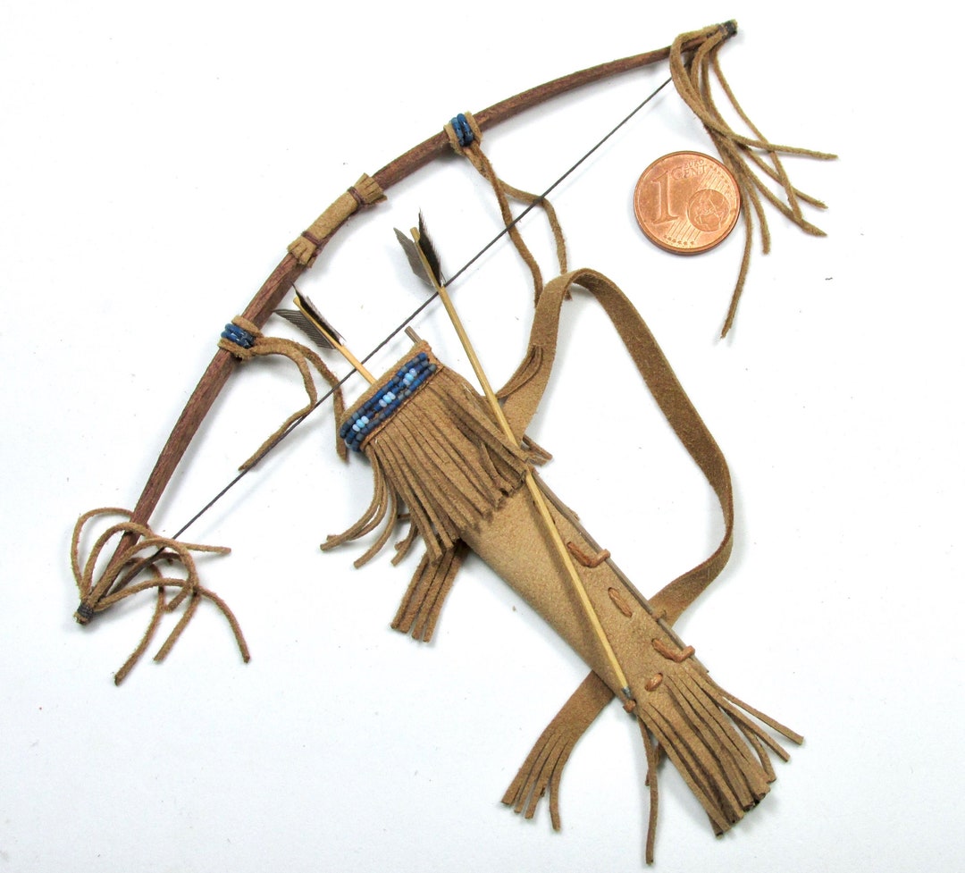 Miniature Native American Bows With Quiver and Arrows, 1/12 Scale Etsy