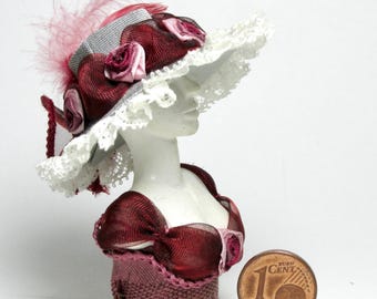 Miniature silk hat, 1/12 scale