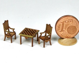 miniature chess table, 1/144 scale