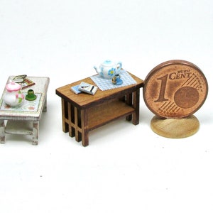 Mesa de café en miniatura, escala 1/48