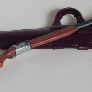 Miniature leather case for shotgun, 1/12 scale image 2