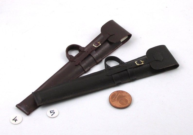 Miniature leather case for shotgun, 1/12 scale image 9