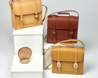 1/12 scale openable  leather briefcase
