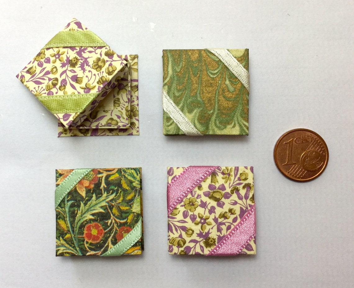 Miniature Openable Box, Coated Cardboard, Various Decorations, 1/12 ...