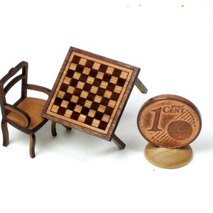 miniature chess table, 1/48 scale image 8