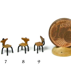 micro chairs, handmade in 1/144 scale image 6