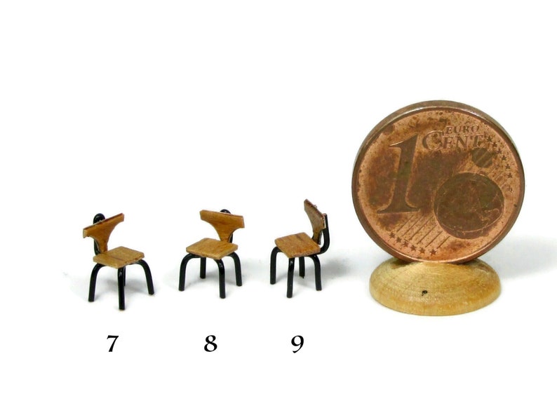 micro chairs, handmade in 1/144 scale image 6