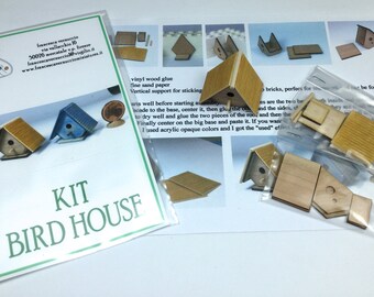 kit for the construction of a bird house, scale 1/12