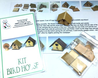 kit for the construction of a bird house, scale 1/12