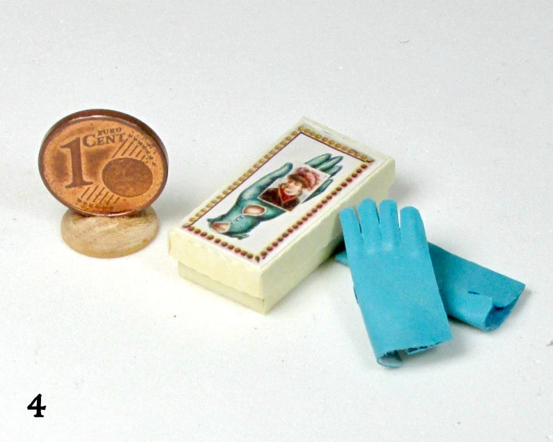 miniature gloves with box, 1/12 scale model 4