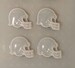 Football Helmets Mold (Helmet Size 1. 3/8” x 1.5” x 3/8”)**This is a Durable, Flexible 'PLASTIC' Mold. This is NOT a Flimsy Silicone Mold*** 