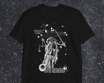 Libra Zodiac Shirt, Libra T Shirt, Libra Constellation Tshirt, Libra Astrology Shirt, Birthday Gift for Libra, Libra Art, Dark Art, Esoteric