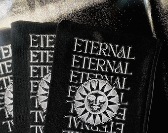 Eternal Oracle/Tarot Bag | Zippered Pouch Cosmetic Bag Canvas Carry All Bag Pencil Pouch Divination Vintage Sun Art Witchy Gifts Celestial