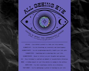 All Seeing Eye Scratch Off Fortune Card • Evil Eye Gifts Eye of Providence Mystical Gifts Fortune Telling Witchy Art Gifts Affirmation Cards