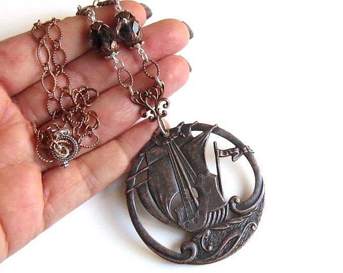 Ship Jewelry Ship Necklace Pirate Accessories Nautical Etsy