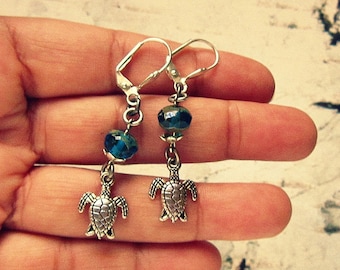 Sea Turtle Earrings, Sea Turtle Jewelry, Sea Turtle Gifts, Sea Turtle Accessories, Sea Life Jewelry, Sea Creature Jewelry, Sea Life Earrings