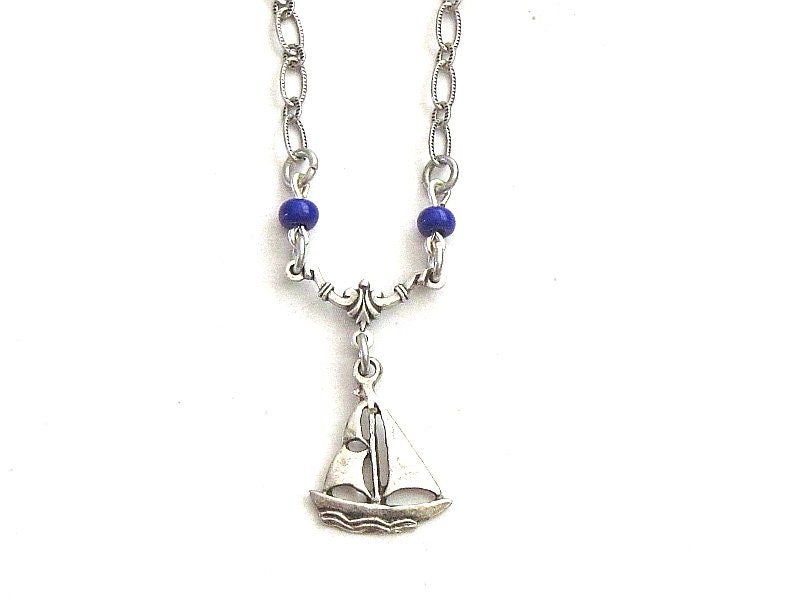 Silver Sailing Necklace Sailing Jewelry Sailing Gift for Etsy