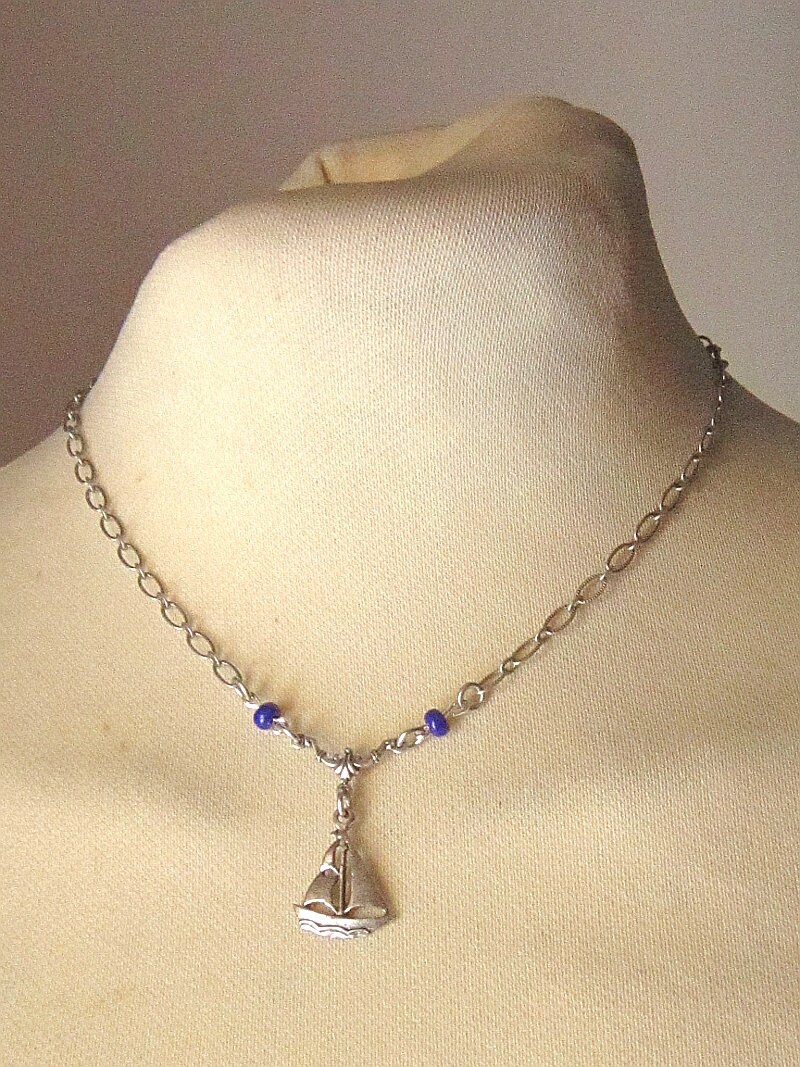 Silver Sailing Necklace Sailing Jewelry Sailing Gift for Etsy