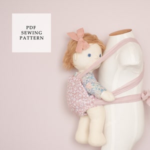 Baby Doll Carrier Sewing Pattern, toy carrier PDF, Doll wrap pattern, Teddy bear carrier