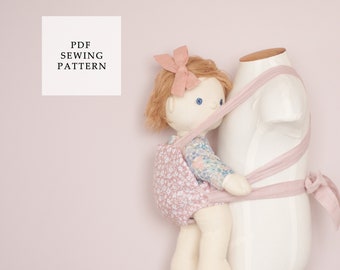 Baby Doll Carrier Sewing Pattern, toy carrier PDF, Doll wrap pattern, Teddy bear carrier