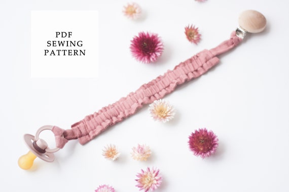 Frill Pacifier Clip Sewing Pattern – DIY Baby Shower Gift (PDF)