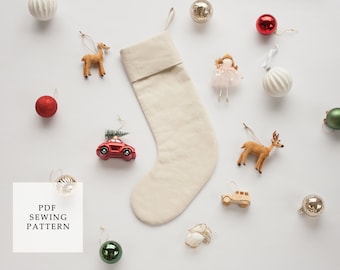 Naaipatroon kerstsok, eenvoudige pdf-patroontutorial