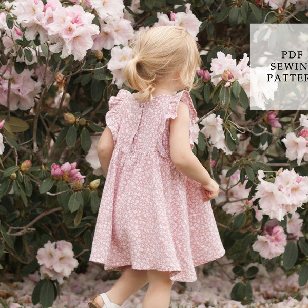 Child Dress PDF Sewing Pattern, Baby Dress Pattern, Toddler Dress, Baby Blouse Tutorial