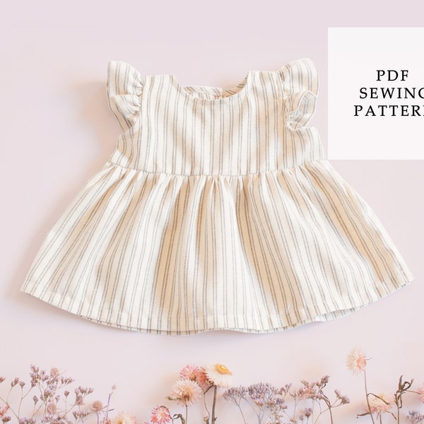 Baby to Child Top PDF Sewing Pattern, Baby Blouse Pattern, Toddler Top, Child Top Pattern