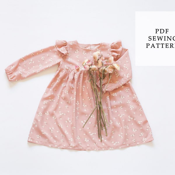 Baby Child Dress Top PDF Sewing Pattern, Baby Dress Pattern, Toddler Dress, Child top pattern, Blouse