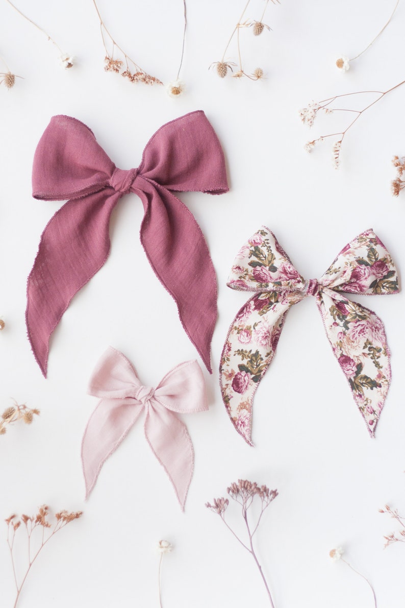 Hemmed Bow Sewing Pattern PDF Fable Bow Pattern Diy Bow - Etsy