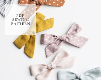 School Girl Bow Sewing Pattern- PDF Hair bow pattern, Toddler pattern, PDF Bow Pattern